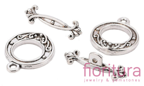 ZAPIĘCIE PRZEKŁADKOWE 20x16MM KOLOR STARE SREBRO