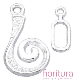 ZAPIĘCIE TYPU HAK 26x14MM KOLOR SREBRNY