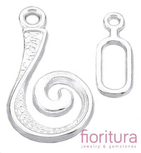 ZAPIĘCIE TYPU HAK 26x14MM KOLOR SREBRNY