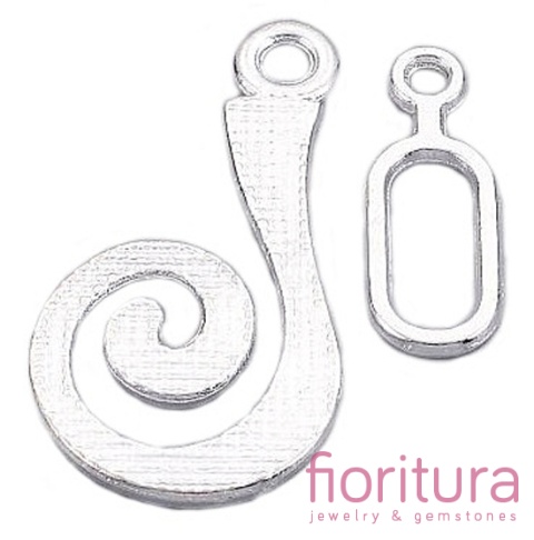 ZAPIĘCIE TYPU HAK 26x14MM KOLOR SREBRNY