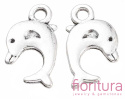 ZAWIESZKA DELFIN 15x10MM KOLOR STARE SREBRO