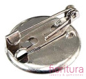 BAZA BROSZKI ZAPIĘCIE Z PŁYTKĄ 25MM KOLOR SREBRNY