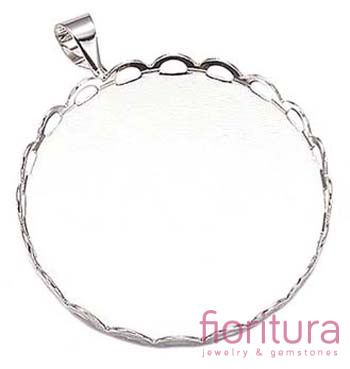 BAZA ZAWIESZKI KOŁO 25MM KOLOR STARE SREBRO