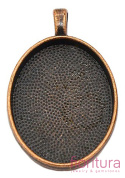 BAZA ZAWIESZKI OWAL 30x22MM KOLOR MIEDZIANY