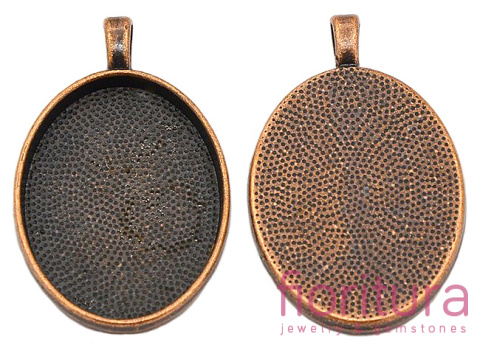 BAZA ZAWIESZKI OWAL 30x22MM KOLOR MIEDZIANY