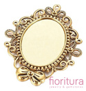 BAZA ZAWIESZKI OWAL 32x24 KOLOR ANTYCZNE ZŁOTO