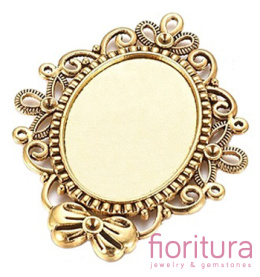 BAZA ZAWIESZKI OWAL 32x24 KOLOR ANTYCZNE ZŁOTO