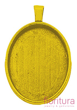BAZA ZAWIESZKI OWAL 29x21,5MM KOLOR ANTYCZNE ZŁOTO