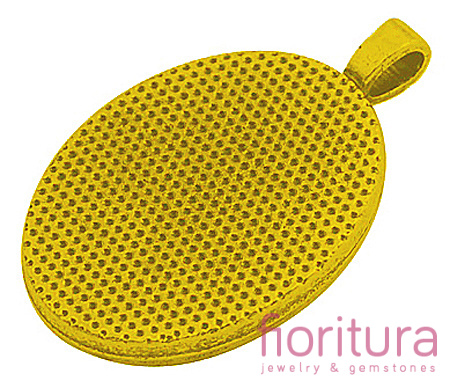 BAZA ZAWIESZKI OWAL 29x21,5MM KOLOR ANTYCZNE ZŁOTO