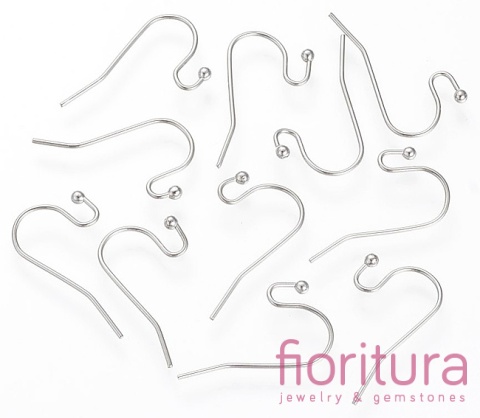 BIGLE OTWARTE Z KULKĄ 21x11,5MM STAL NIERDZEWNA