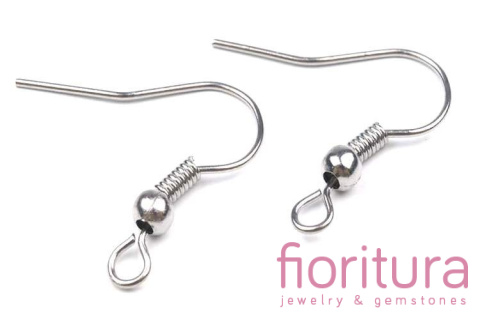 BIGLE OTWARTE Z KULKĄ I SPRĘŻYNKĄ 29x19MM STAL NIERDZEWNA