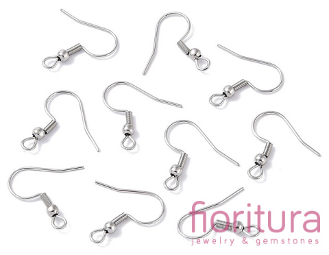 BIGLE OTWARTE Z KULKĄ I SPRĘŻYNKĄ 29x19MM STAL NIERDZEWNA