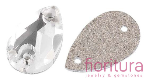 KORALIKI KRYSZTAŁOWE FASETOWANE DO PRZYSZYCIA 12x7x3MM KOLOR CRYSTAL