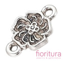 ŁĄCZNIK KWIAT 18x12MM KOLOR STARE SREBRO