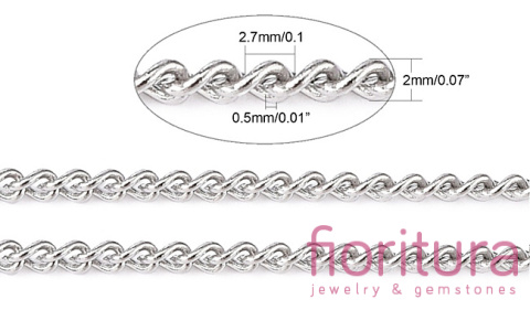 ŁAŃCUSZEK PANCERKA 3x2MM STAL NIERDZEWNA