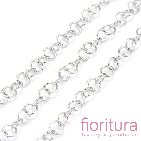 ŁAŃCUSZEK ROLO 4x4MM STAL NIERDZEWNA