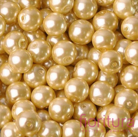 PERŁA SZKLANA KULA 4MM KOLOR ZŁOTY