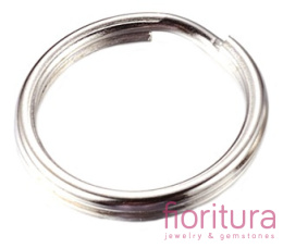 PODWÓJNE KÓŁKO DO BRELOCZKÓW 15x2MM KOLOR STARE SREBRO