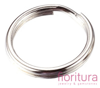 PODWÓJNE KÓŁKO DO BRELOCZKÓW 15x2MM KOLOR STARE SREBRO