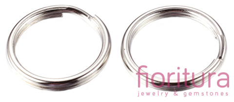 PODWÓJNE KÓŁKO DO BRELOCZKÓW 15x2MM KOLOR STARE SREBRO