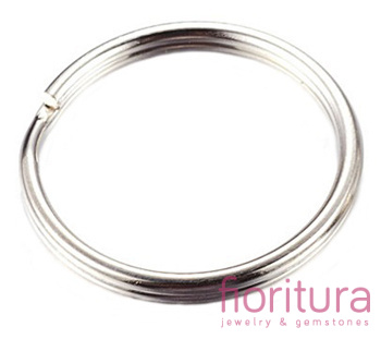 PODWÓJNE KÓŁKO DO BRELOCZKÓW 20x2MM KOLOR STARE SREBRO