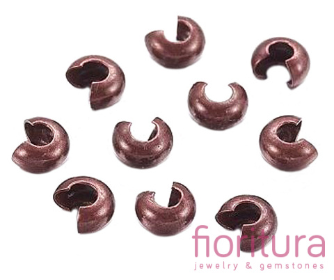 ZACISKI TYPU CRIMP COVER 4MM KOLOR MIEDZIANY