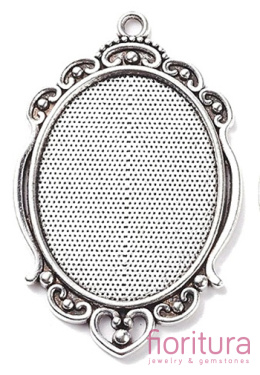 BAZA ZAWIESZKI OWAL 40x30 KOLOR STARE SREBRO