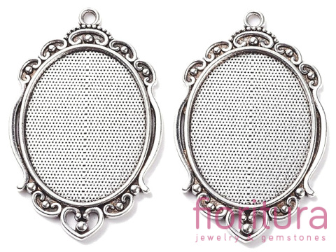 BAZA ZAWIESZKI OWAL 40x30 KOLOR STARE SREBRO