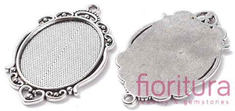 BAZA ZAWIESZKI OWAL 40x30 KOLOR STARE SREBRO