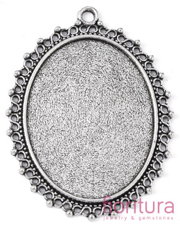 BAZA ZAWIESZKI OWAL 40x30 KOLOR STARE SREBRO