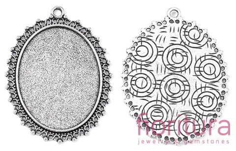 BAZA ZAWIESZKI OWAL 40x30 KOLOR STARE SREBRO