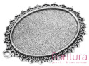 BAZA ZAWIESZKI OWAL 40x30 KOLOR STARE SREBRO