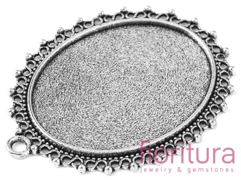 BAZA ZAWIESZKI OWAL 40x30 KOLOR STARE SREBRO