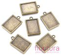 BAZA ZAWIESZKI PROSTOKĄT 20x15MM KOLOR STARE ZŁOTO