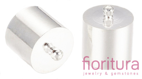 KOŃCÓWKA DO WKLEJANIA 13,5MM KOLOR SREBRNY