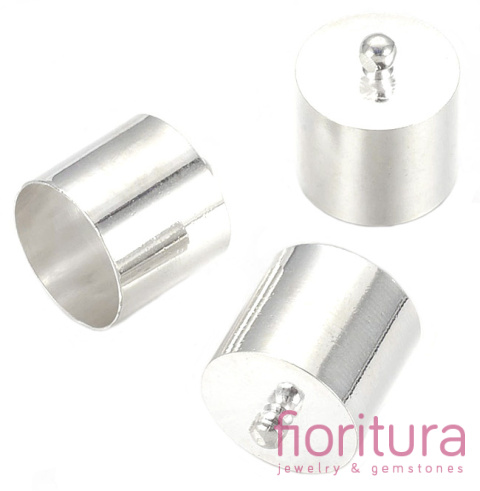 KOŃCÓWKA DO WKLEJANIA 13,5MM KOLOR SREBRNY