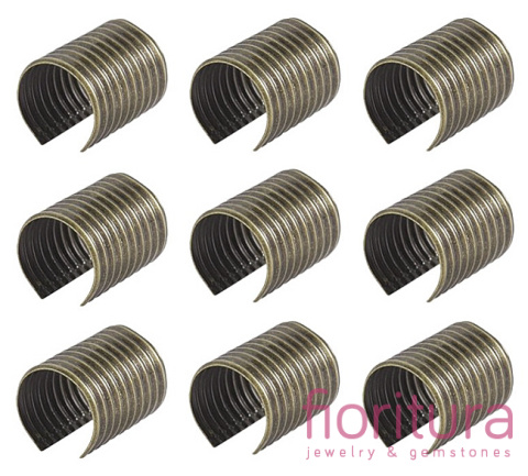 KOŃCÓWKA DO ZACISKANIA 15x11,5MM KOLOR STARE ZŁOTO