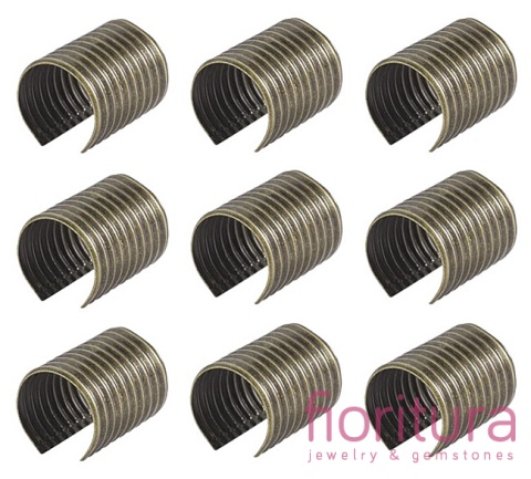 KOŃCÓWKA DO ZACISKANIA 17x15,5MM KOLOR STARE ZŁOTO