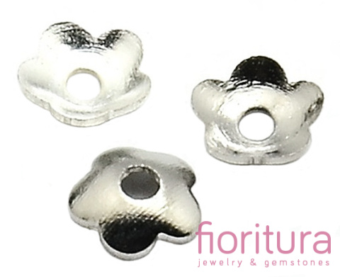 NAKŁADKA KWIATEK 4x1MM KOLOR STARE SREBRO