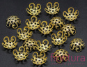 NAKŁADKA FILIGRANOWA 7,5x5MM KOLOR ZŁOTY