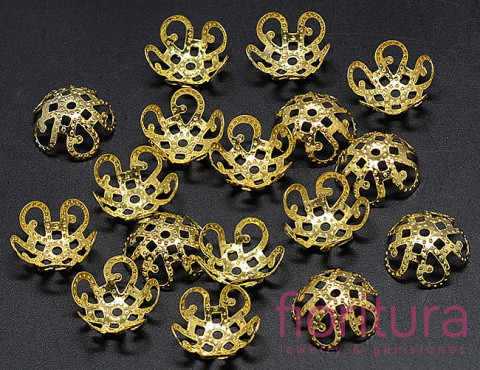 NAKŁADKA FILIGRANOWA 7,5x5MM KOLOR ZŁOTY