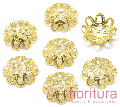 NAKŁADKA FILIGRANOWA 10x3MM KOLOR ZŁOTY
