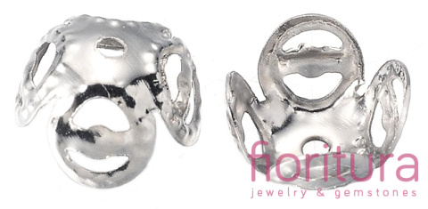 NAKŁADKA FILIGRANOWA KWIAT 8MM KOLOR STARE SREBRO