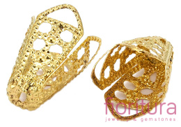 NAKŁADKA FILIGRANOWA STOŻEK 16x10MM KOLOR ZŁOTY