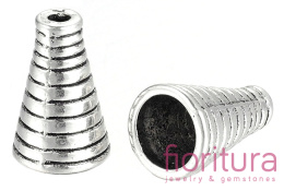 NAKŁADKA STOŻEK 16X10MM KOLOR STARE SREBRO