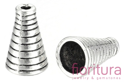 NAKŁADKA STOŻEK 16X10MM KOLOR STARE SREBRO