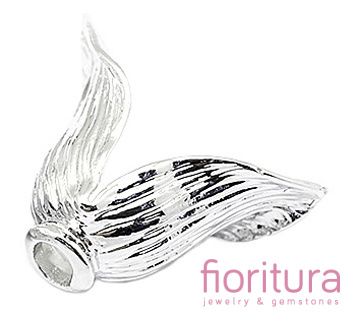 NAKŁADKA KWIAT OK.13x18,5x8,5MM KOLOR STARE SREBRO