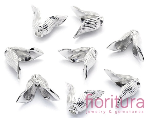 NAKŁADKA KWIAT OK.13x18,5x8,5MM KOLOR STARE SREBRO