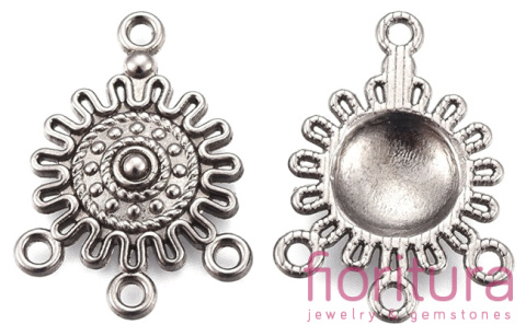 PODSTAWA KOLCZYKA, ROZDZIELACZ 27x18x3,5MM KOLOR CZARNY