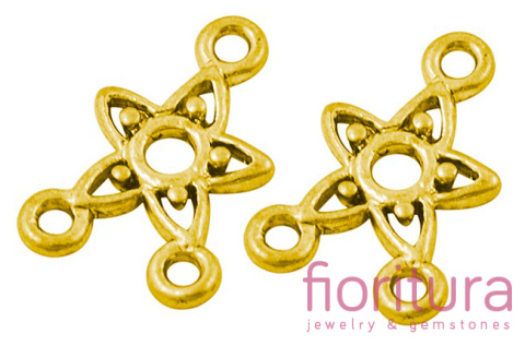 PODSTAWA KOLCZYKA, ROZDZIELACZ 18x12x2MM KOLOR ZŁOTY